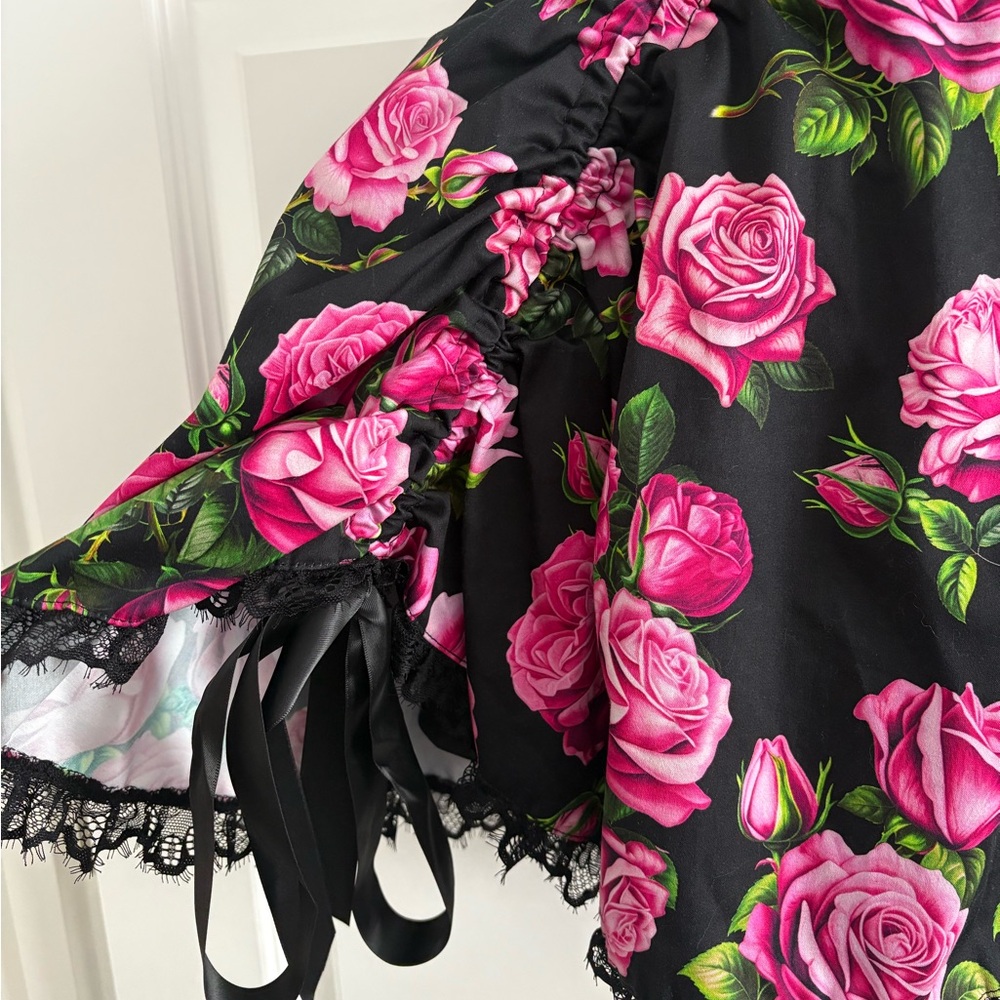 Sugar Thrillz Black & Pink Floral Mini Dress - Picture 11 of 15